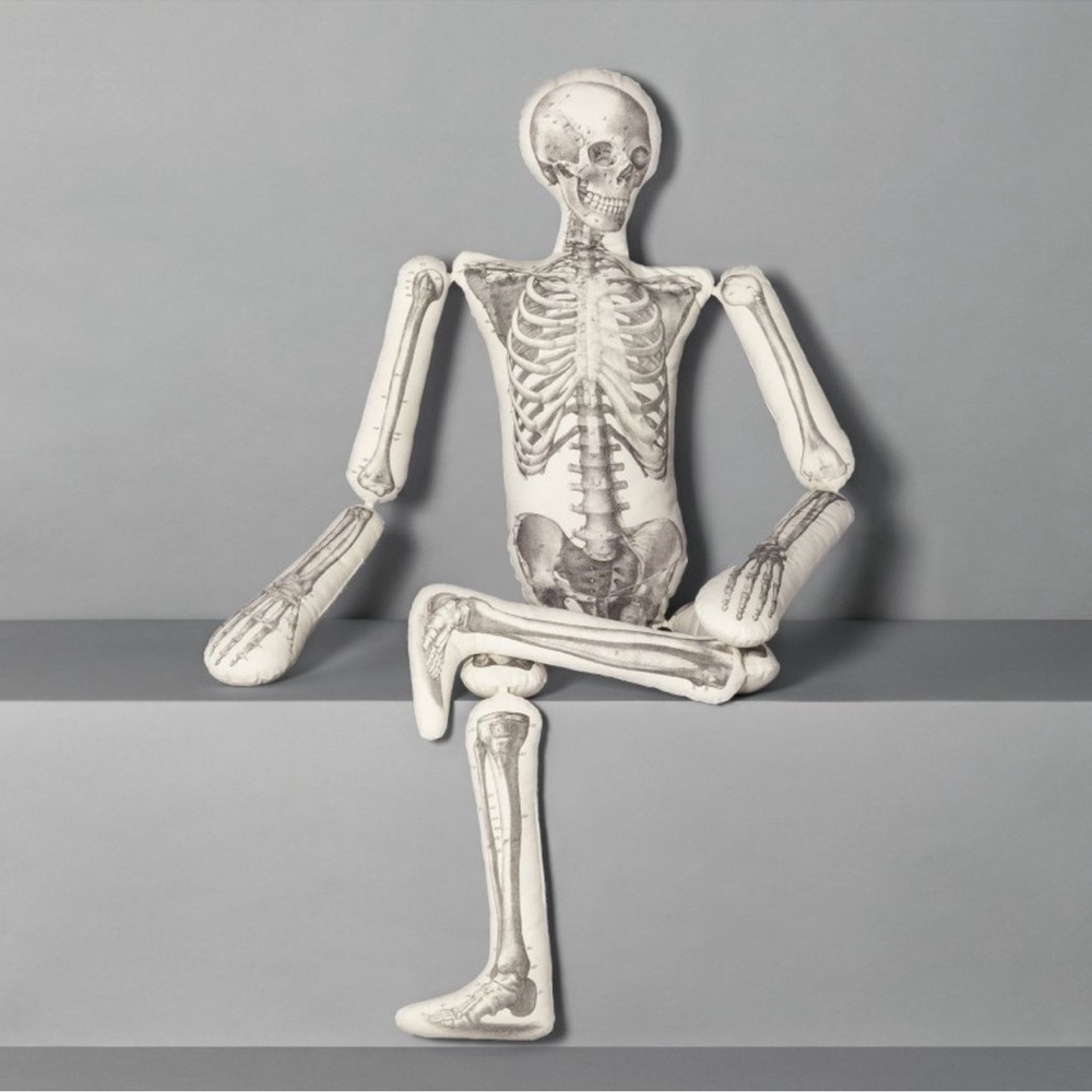 John Derian Skeleton Pillow